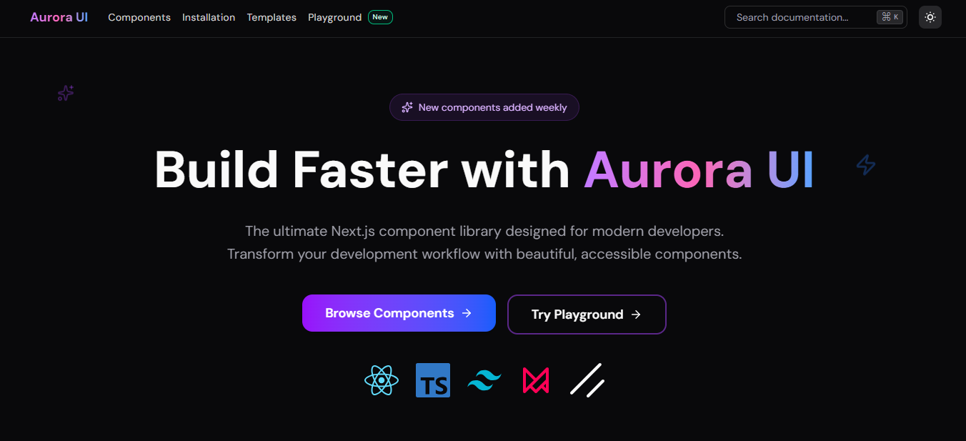Aurora UI — screenshot 1