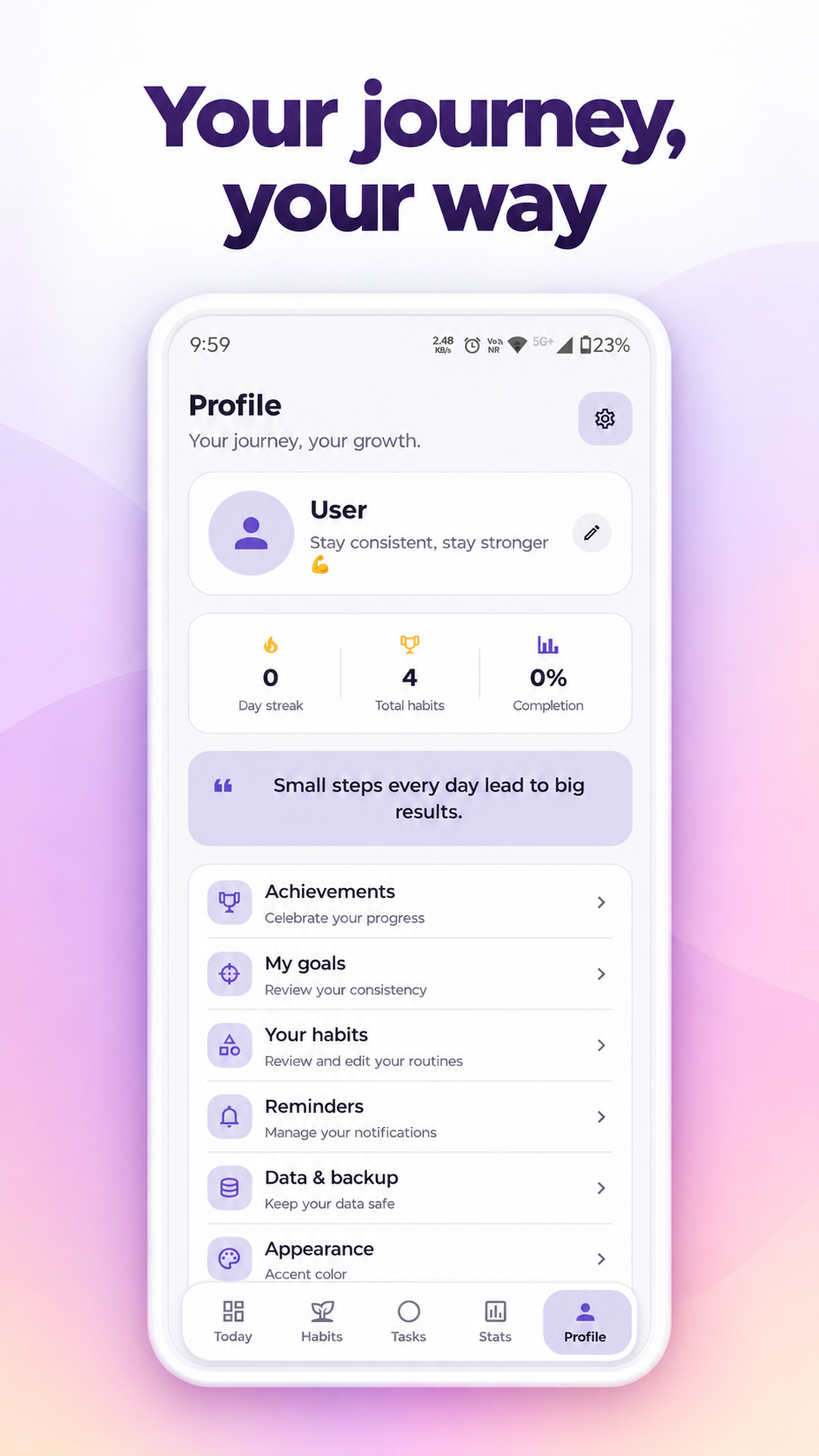 Habitly — profile